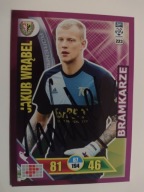 Karta panini autograf Śląsk Wrocław sezon 17/18 Jakub Wrąbel Bramkarze