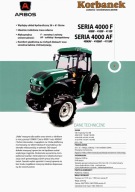 PROSPEKT ARBOS SERIA 4000 F / SERIA 4000 AF. CIĄGNIKI ROLNICZE