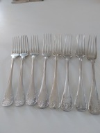 Stare widelce monogram wzór Francuska Lilia 8 sztuk