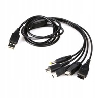 KABEL PRZEWÓD USB ŁADOWARKA 5W1 NINTENDO NEW 3DS XL NEW 2DS XL GBA SP DS