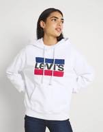 Levis bluza damska z kapturem XS biała logo hoodie