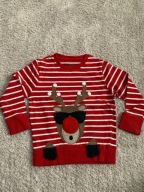 NEXT BLUZA ŚWIĘTA RENIFER 92 cm 1,5-2 lata