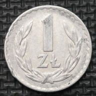 *P[0213] POLSKA 1 złoty 1974 Polska Rzeczpospolita Ludowa Orzeł (heraldyka)