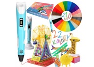 DŁUGOPIS 3D DRUKARKA DLA DZIECI MEGA ZESTAW FILAMENT 210M KOLOROWE