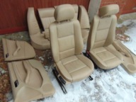 BMW 3 E46 SEDAN siedzenia FOTELE tapicerka BOCZKI SKÓRA KREMOWA BEŻ EURO