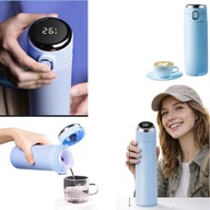 KUBEK TERMICZNY TERMOS DO KAWY Z USTNIKIEM 420 ML WYŚWIETLACZ LCD NIEBIESKI