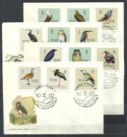 *FDC ROCZNIK 1960 Fi 1062-73 kas. PTAKI CHRONIONE - 4 szt. / komplet