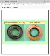USZCZELNIACZ PRZDNIEGO / TYLNEGO MOSTU SSANGYONG OE 4202505000