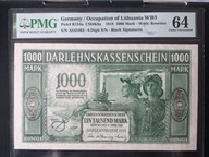 1000 marek z 1918 roku Kowno - PMG 64
