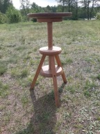 STOŁEK OBROTOWY ,regulowany TABORET DO PIANINA Vintage Retro drewniany