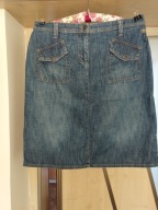 SPÓDNICA DŻINSOWA BAWEŁNIANA Z DUŻYMI  KIESZENIAMI R.42/44