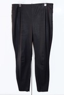 Spodnie Eko Skóra Z Wiskozą Czarne Ellos |R. 46