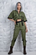 Komplet MILITARY Utility Khaki Techwear Oversize Dres Redesign Damski XS-M