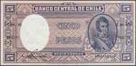 Chile 5 pesos 1958/59 - O'Higgins - C - stan bankowy UNC
