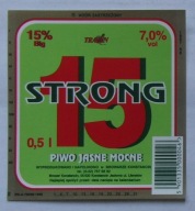 ETYKIETA PIWO JASNE MOCNE STRONG 15 BROWAR KONSTANCIN
