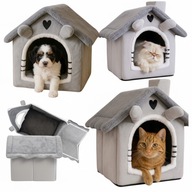 LEGOWISKO DLA KOTA BUDKA DOMEK MIĘKKIE POSŁANIE PLUSZOWE PODUSZKA KOJEC