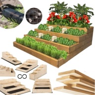 WARZYWNIAK DREWNIANY OGRODOWY MINISZKLARNIA DO KIEŁKOWANIA 120X120X36