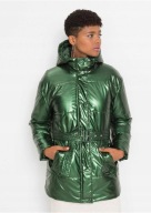 kurtka puchowa butelkowa zieleń metalik, markowa, nowa 44
