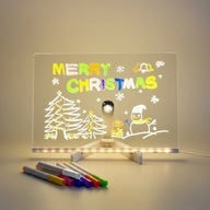 Podświetlana TABLICA Do RYSOWANIA LED PISANIA WIELOKROTNEGO UŻYTKU ŚWIETLNA