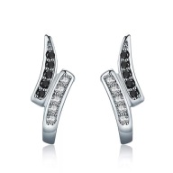 Kolczyki s15 Platerowane Platyną CZ / Spinel – Franko