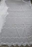 Tkanina/ kupon woal haftowany, biały, sz.300 x wys.280cm, 6x@