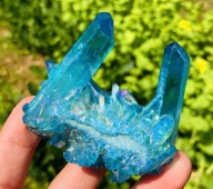 Piękny błękitny life crystal kwarcowy dekoracyjny kryształ ozdobny diament