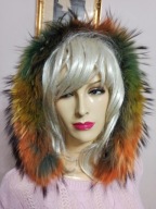 piękne obszycie kaptura FUTRO z jenota w kolorach jesieni 69