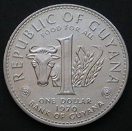 Gujana 1 dolar 1970 - Cuffy - stan 1/2