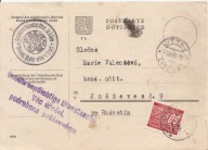 TRZECIA RZESZA CZECHY I MORAWA -postkarte -obieg 1942 rok
