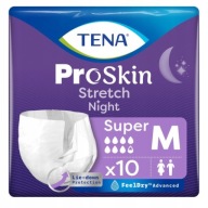 TENA Stretch ProSkin Super Night pieluchomajtki elastyczne na noc M 10szt