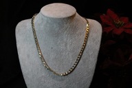 MĘSKI ŁAŃCUSZEK PANCERKA STAL CHIRURGICZNA 316L , SREBRNO ZŁOTY 6 mm