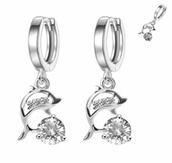 Kolczyki K34 wiszące krótkie cyrkonie pr. sr. 925