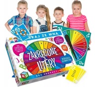 ZAKRĘCONE LITERY MULTI GRA PLANSZOWA EDUKACYJNA DLA DZIECI 6+ NAUKA LITEREK