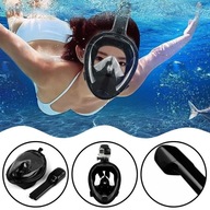 Maska do nurkowania pełnotwarzowa, z rurką Asato MASKA DO Nurkowania czarny