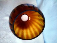 Stary, szklany klosz do lampy - z czasów PRL