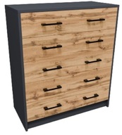 SZAFKA NA BUTY 5S PIĘCIODRZWIOWA GRAFIT WOTAN KOMODA OBUWIE POJEMNA