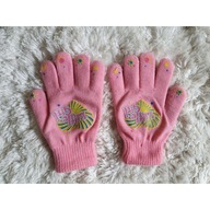 RĘKAWICZKI DZIECIĘCE LITTLE GIRL GWIAZDKI PRINT cieplutkie dziecka miękkie