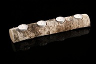 Świecznik z brzozy 4 tealight naturalne drewno dekoracja wnętrza Rękodzieło