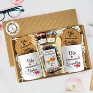 PREZENT DLA BABCI I DZIADKA Duży Zestaw Kubki Herbata Miód Konfitura Gotowy