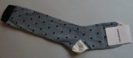CALZEDONIA podkolanówki szare czarne melanż kropki groszki bawełna