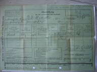 Świętochłowice /Ryczówek -Kasek Felix - Wymeldowanie z 1943 / Strzemieszyce