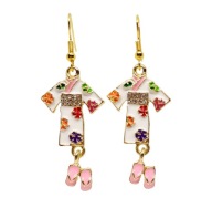 Kolczyki z kimonem i klapkami geta