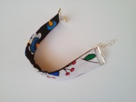 Bransoletka z materiału dwustronna 2w1