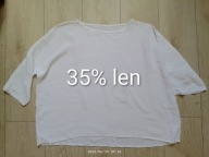 Bluzka len biała lyocell XL