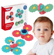 Sensoryczna zabawka dla Malucha Przyssawki Zabawa i Nauka spinner kąpiel