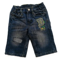 KIKI&KOKO krótkie spodenki jeans przetarcia naszywki 98 cm