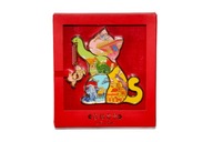 4-częściowy magnes łączony Chiny architektura Zakazanego Miasta + kot