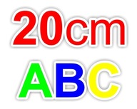 20 cm CYFRY LITERY ODBLASK NAKLEJKI na SAMOCHÓD