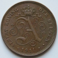 Belgia 2 centimes 1911 - LEW - stan 1/2