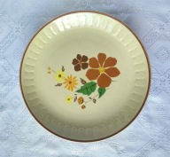 TALERZE PŁYTKIE W KWIATKI ZP TUŁOWICE Z OKRESU PRL - 4 sztuki